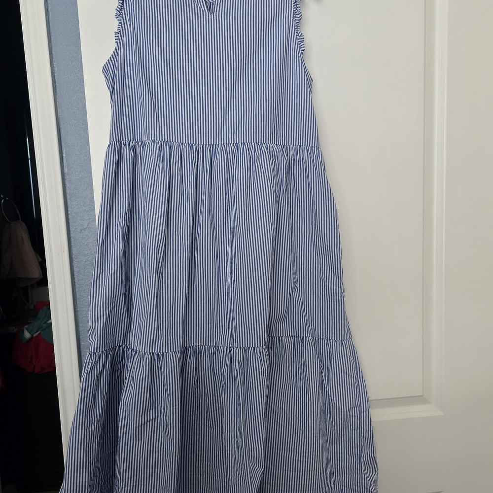 J. Crew Light Blue Striped Maxi Dress - Picture 8 of 9